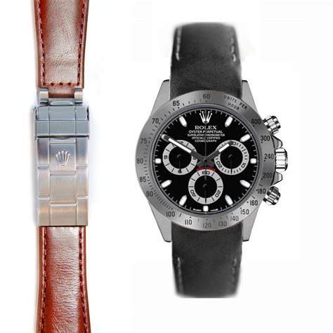 rolex daytona leather straps|rolex daytona curved end straps.